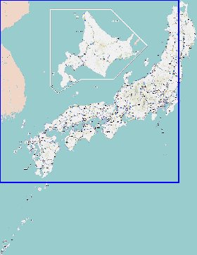 mapa de de estradas Japao