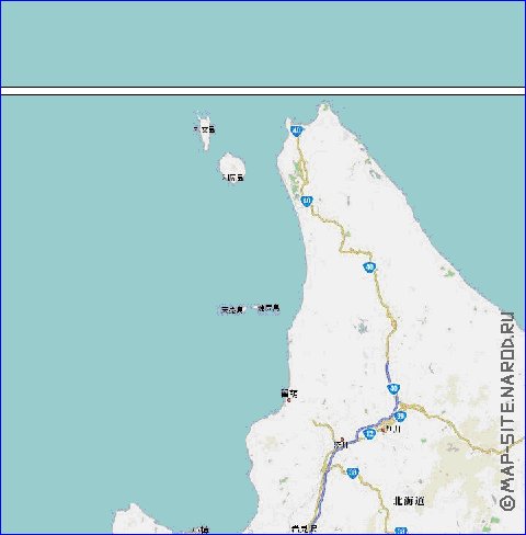 mapa de de estradas Japao