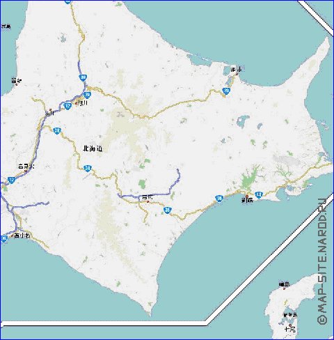 mapa de de estradas Japao