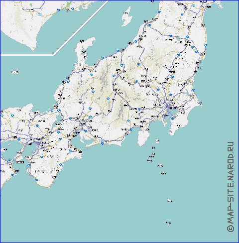 carte de des routes Japon