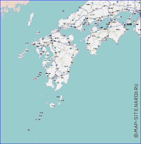 mapa de de estradas Japao