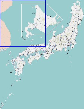 mapa de de estradas Japao