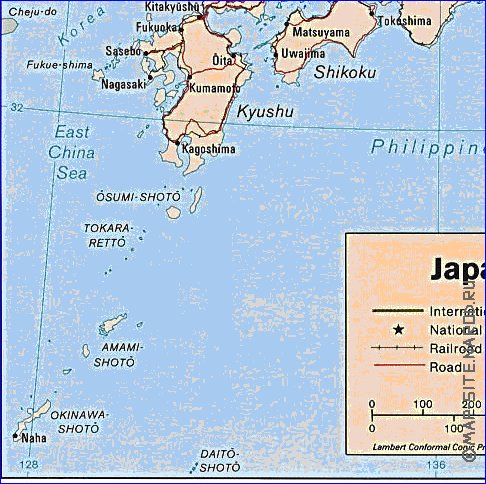 mapa de Japao em ingles