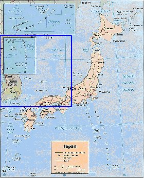 carte de Japon en anglais