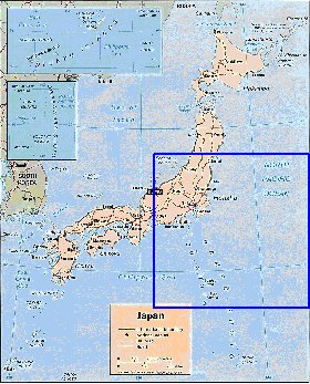 carte de Japon en anglais