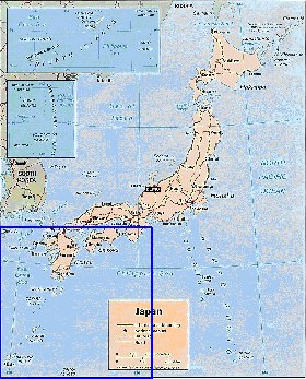 mapa de Japao em ingles