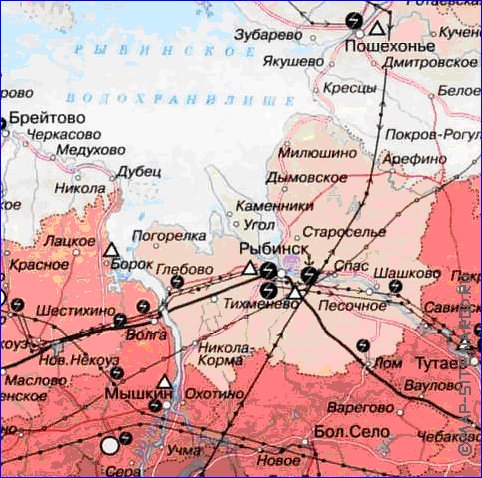 mapa de Oblast de Iaroslavl